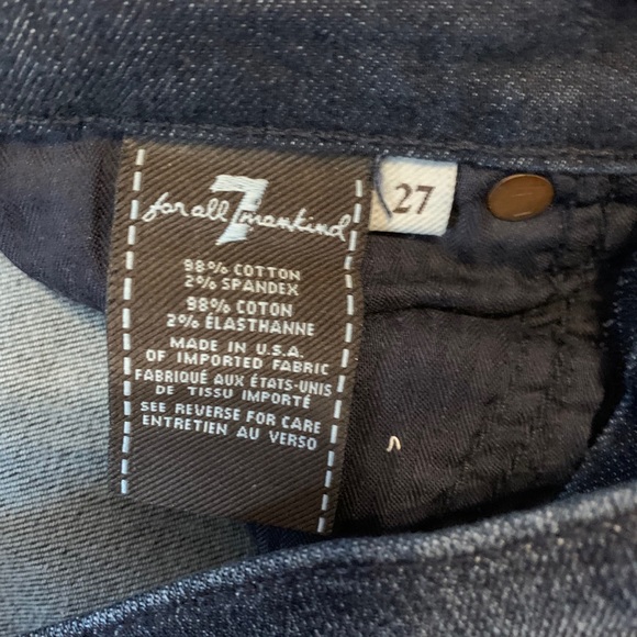 RARE 7FAM Slim Cigarette Distressed Studded Jeans - Picture 4 of 4